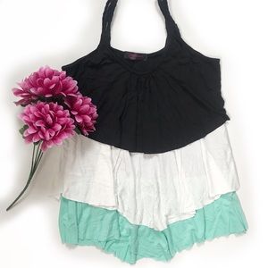 YOMARA Cute Flowy Layered Tank Top W/Twisted Strap